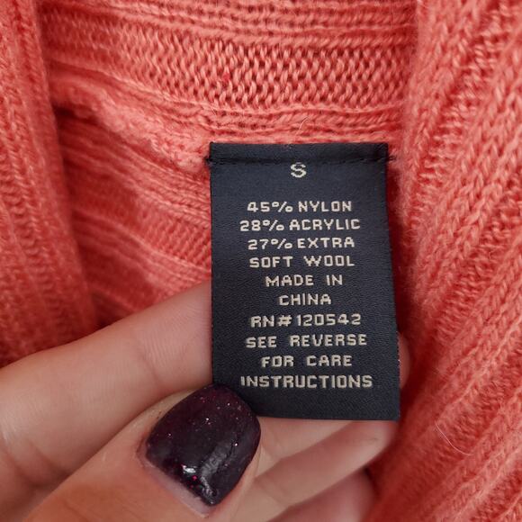 Payton Women Soft Wool Cocoon Ribbed Open Waterfall Front Cardigan Rounded Hem|S - Picture 5 of 8